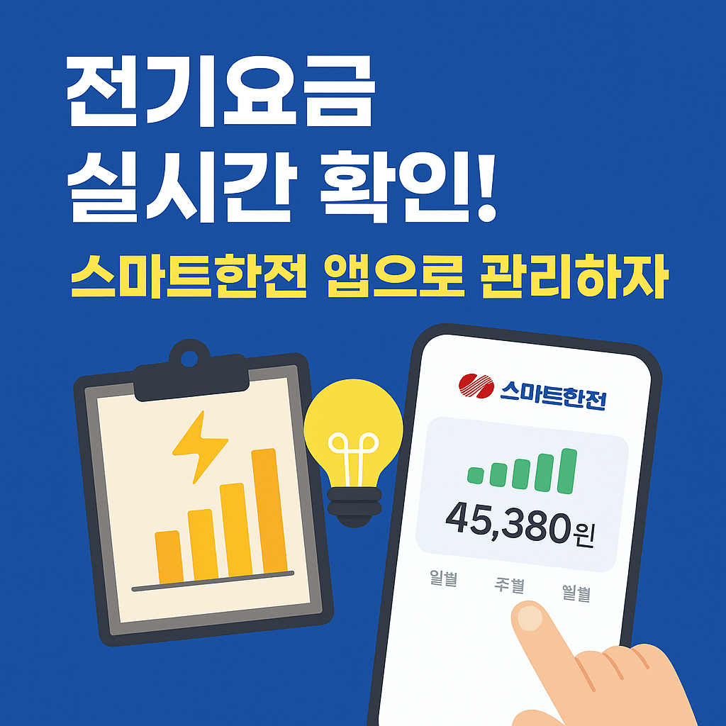 전기요금을 실시간으로 확인할 수 있는 스마트폰 앱에 대한 그림